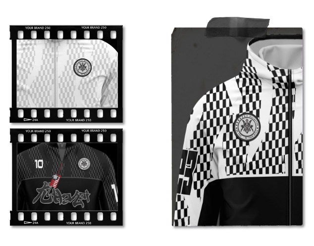 kudazai balck and White textile