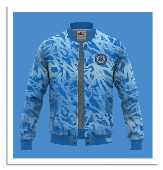 kudazai blue varsiti jacket